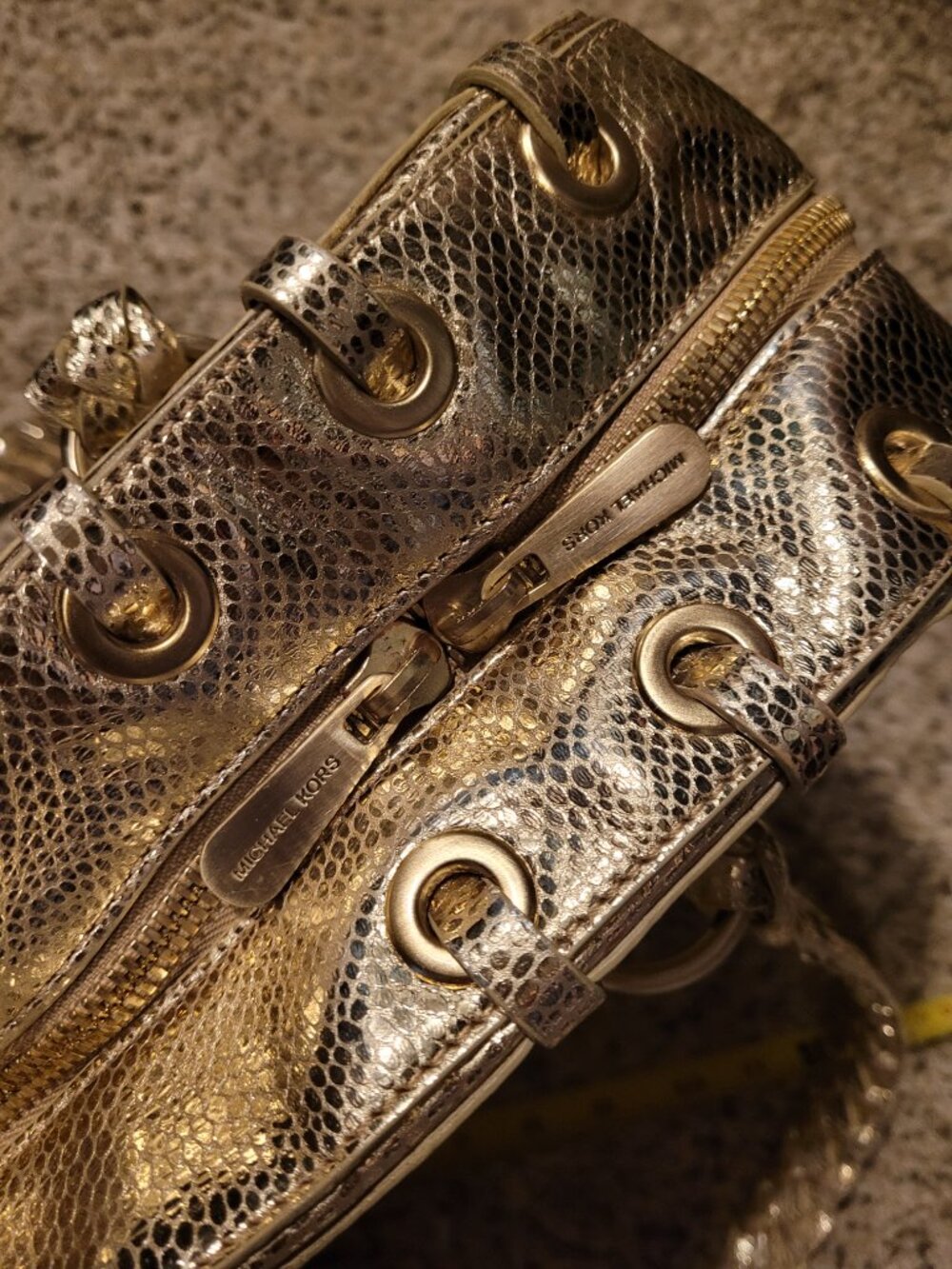 Michael Kors Gold top handle Purse - Picture 8 of 8